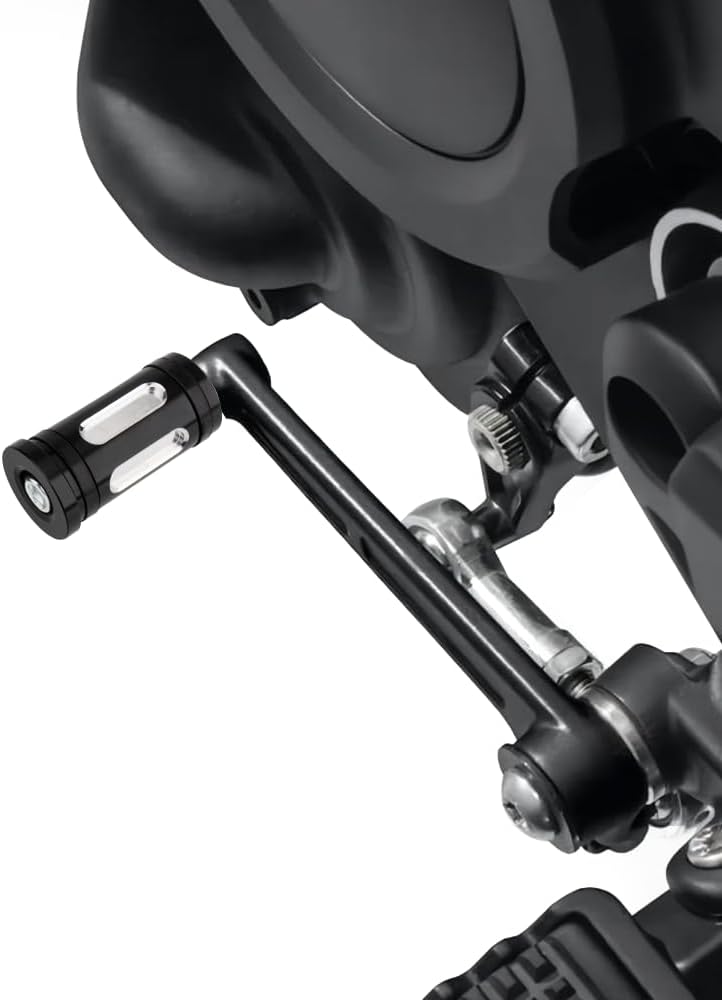 KICRY Brake Pedal Cover Compatible with Harley softail Heritage Springer Fit Fat Boy Deluxe FLSTN Road King FLHR Road Glide FLTR Pads Cover (D-Black Kit) - Image 5